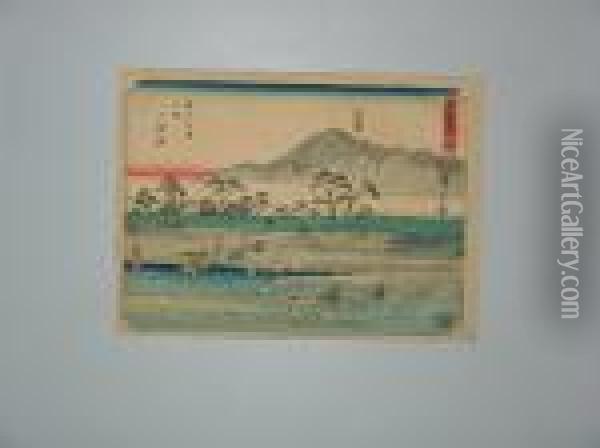 Tsutaya Tokaido Oil Painting - Utagawa or Ando Hiroshige