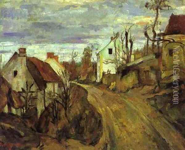 Village Road at Auvers Oil Painting - Paul Cezanne