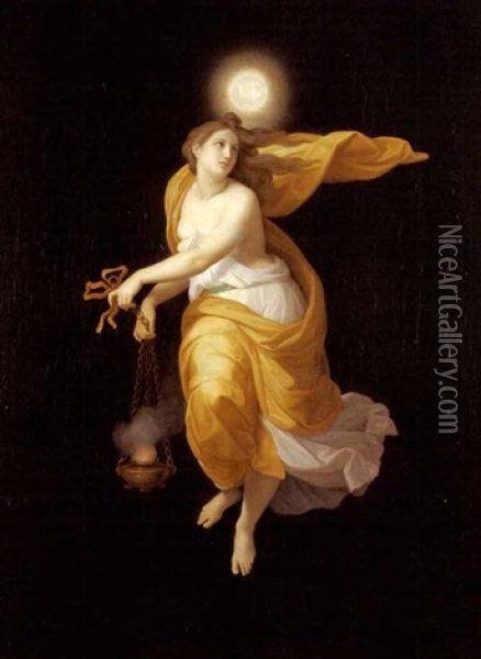 Figura Allegorica Oil Painting - Michelangelo Maestri