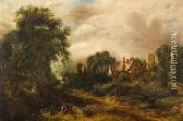 The Glebe Farm Oil Painting - John Constable
