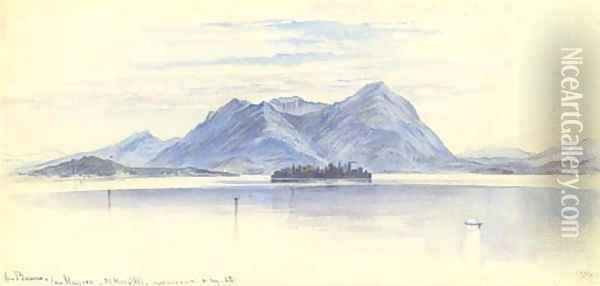 Lago Maggiore, Italy Oil Painting - Edward Lear