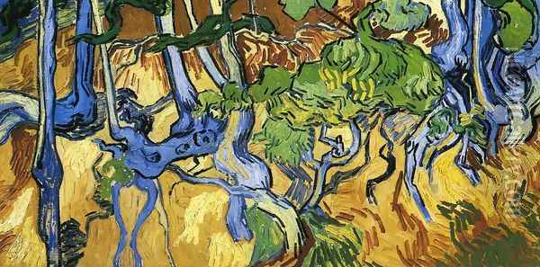 Roots and Tree Trunks Oil Painting - Vincent Van Gogh