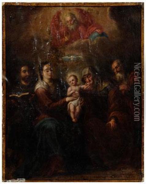 The Holy Family Oil Painting - Nicholas Rodriguez Juarez