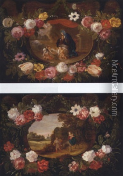 The Annunciation Oil Painting - Jan van Kessel