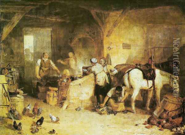 A field blacksmith Oil Painting - Joseph Mallord William Turner