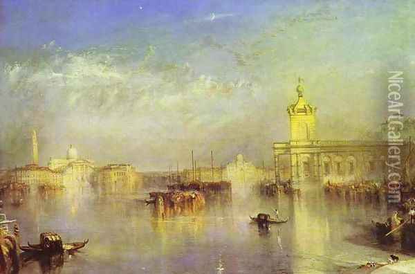 The Dogana, San Giorgio, Citella, From the Steps of the Europa Oil Painting - Joseph Mallord William Turner