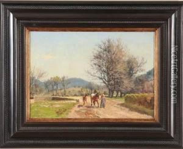 La Route De Valescure Oil Painting - William Baptiste Baird