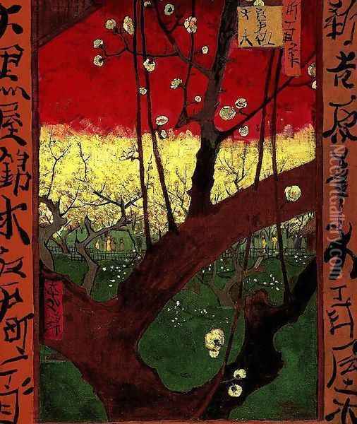 Flowering Plum Tree Oil Painting - Vincent Van Gogh