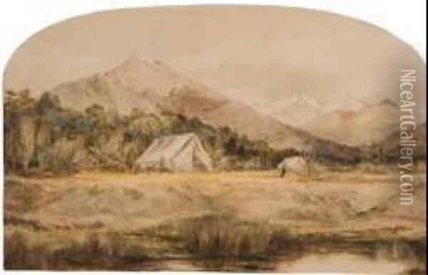 Colonial Campsite Oil Painting - James Crowe Richmond