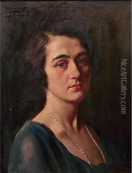 Ritratto Di Donna Oil Painting - Enrico Nardi