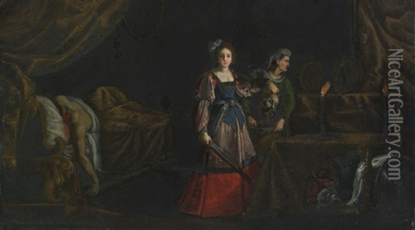 Judith With The Head Of Holofernes Oil Painting - Jacques Stella