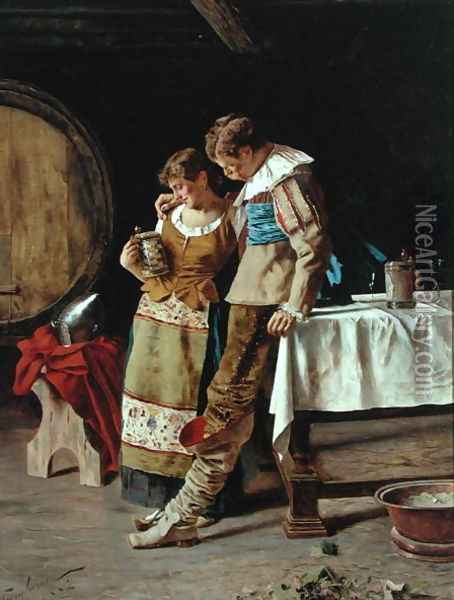 Declaration, 1882 Oil Painting - Arnaldo Tamburini