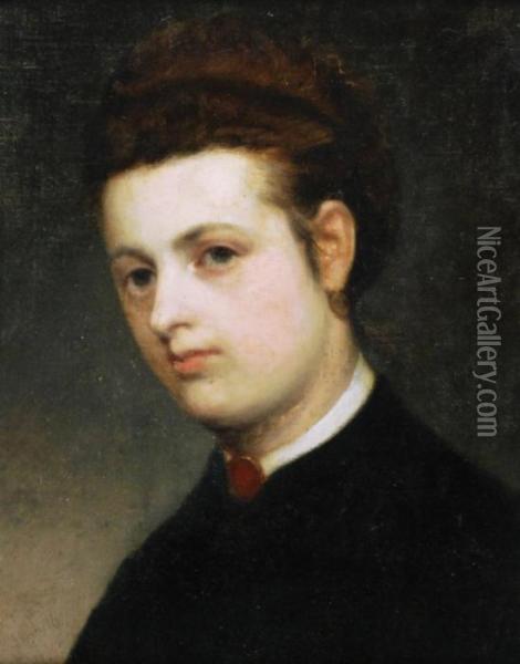 Portret Mlodej Kobiety Oil Painting - Franciszek Streitt