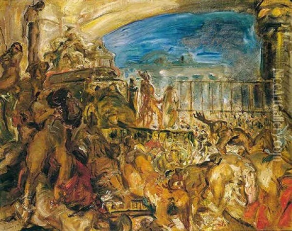 Der Untergang Von Ninive Und Sardanapals Tod Oil Painting - Max Slevogt