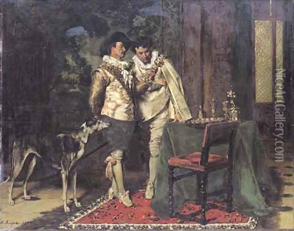 The connoisseurs Oil Painting - Ferdinand Victor Leon Roybet