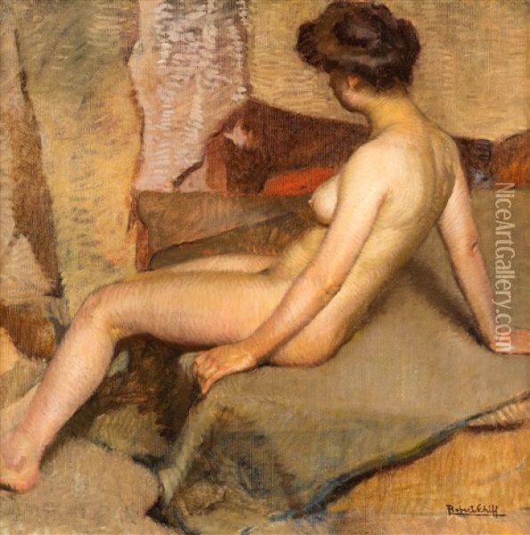 Weiblicher Akt Oil Painting - Robert Schiff