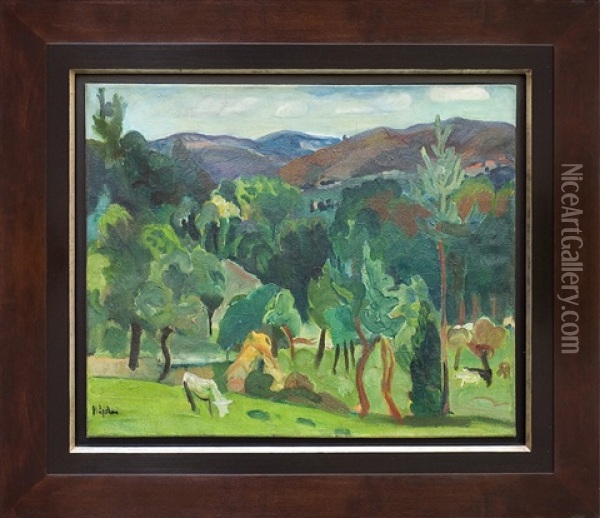 Summer Landscape Oil Painting - Henri Epstein