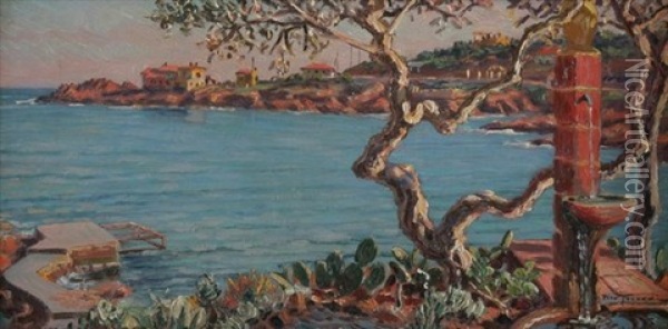 Bord De Mer Oil Painting - Piero Focardi