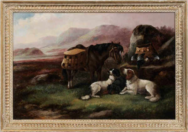 Highland Shooting Oil Painting - Robert Cleminson
