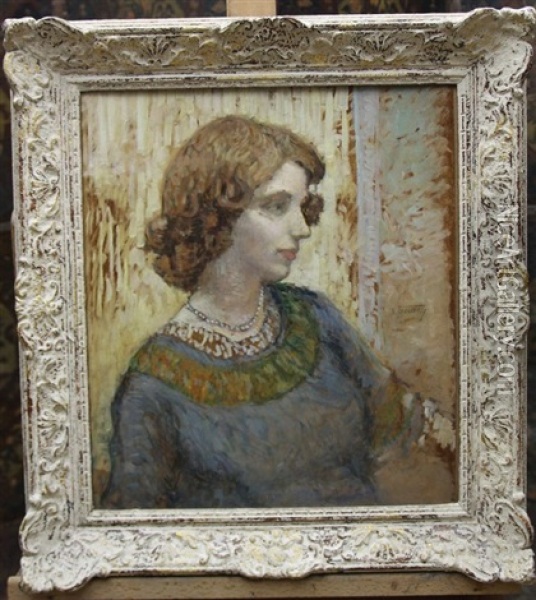 Portrait De Femme Oil Painting - Ferdinand von Olivier
