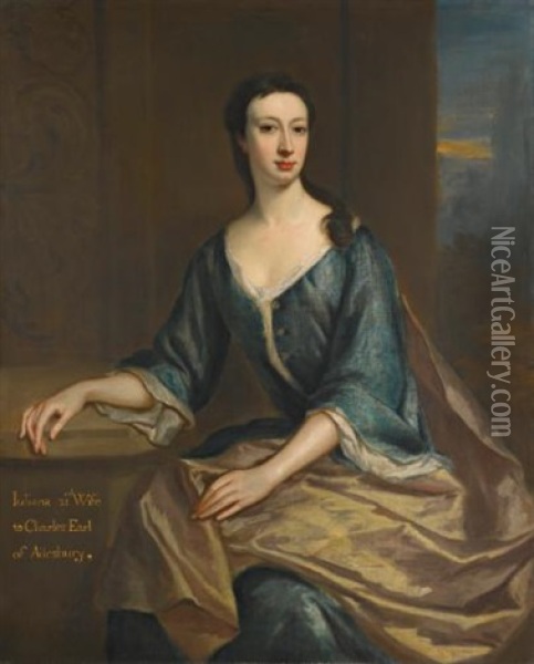 Portrait Of Lady Juliana Boyle, Countess Of Ailesbury Oil Painting - Jonathan Richardson