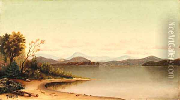 Three Mile Point, Lake George Oil Painting - William M Davis