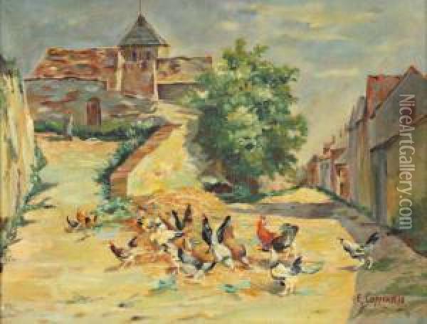Scenes De Basse-cour Oil Painting - Edmond Van Coppenolle