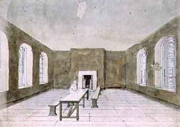 The Condemned Room Newgate Prison Oil Painting - Frederick Nash