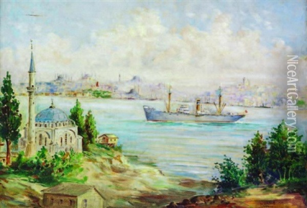 Istanbul Oil Painting - Wladimir Petroff