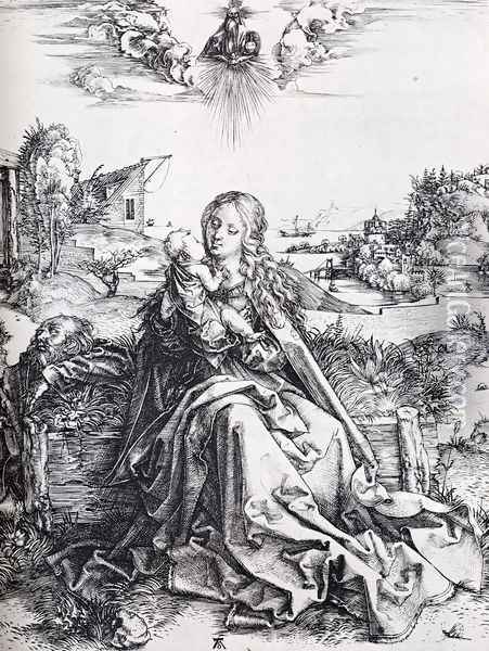 The Virgin With The Dragonfly Oil Painting - Albrecht Durer