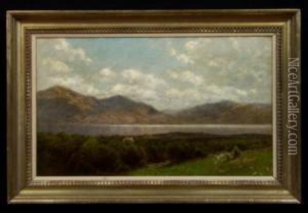 Landscape With Figure Oil Painting - John Bunyan Bristol