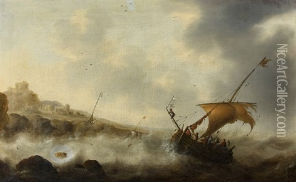 Marine Oil Painting - Jacob Adriaenz. Bellevois