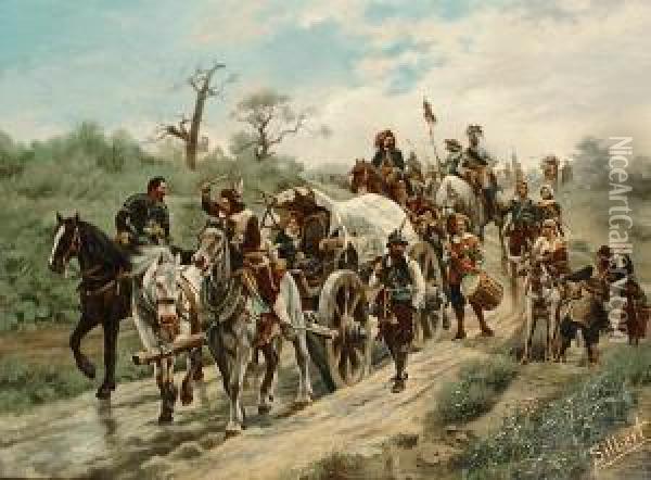 The Procession Oil Painting - Max Silbert