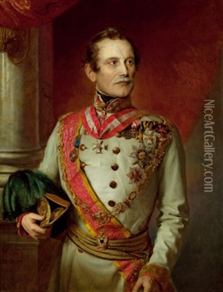 Anton Freiherr Von Puchner Oil Painting - Johann Baptist Reiter