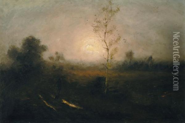 Avond Op Deheide Oil Painting - Theodoor Verstraete