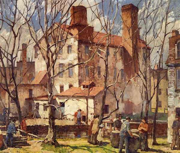 Mills Oil Painting - Robert Spencer