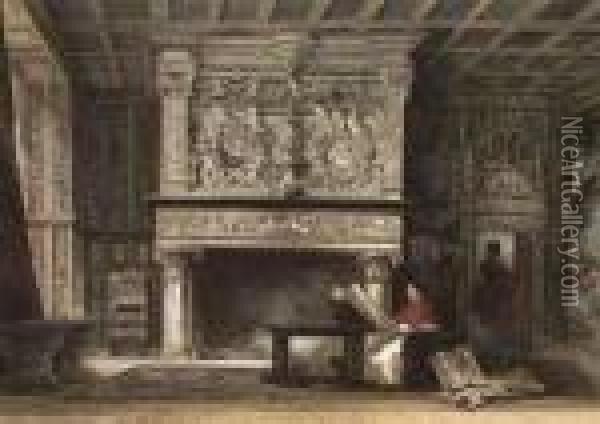 The Room Of Marie De Medici, Chateau De Blois, France Oil Painting - William James Muller