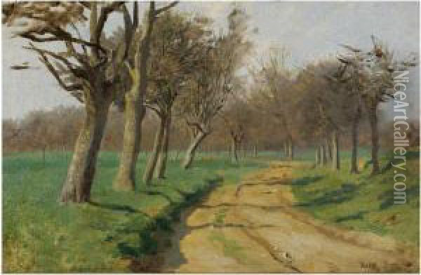 La Plaine Et Les Champs (le Chemin Tournant A L'entre Dubois) Oil Painting - Rosa Bonheur