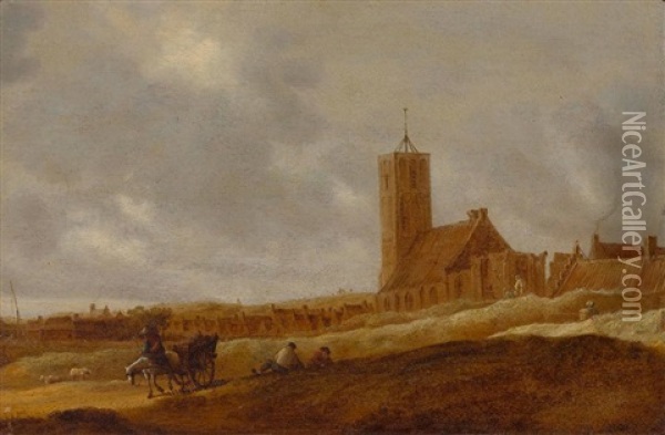 Dorflandschaft Oil Painting - Salomon van Ruysdael