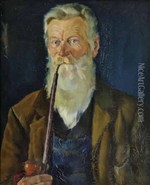 Hafnermeister Georg Kampfleuthner Oil Painting - Hiasl Maier-Erding