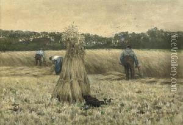 The Harvest Oil Painting - Hendrik Valkenburg