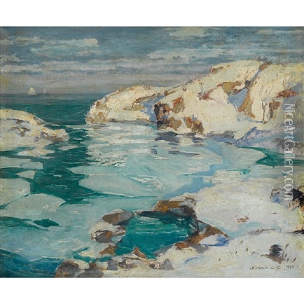 On The Coast Oil Painting - Jonas Lie