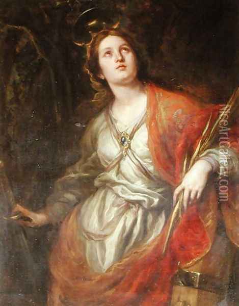 St. Catherine of Alexandria, 1683 Oil Painting - Claudio Coello