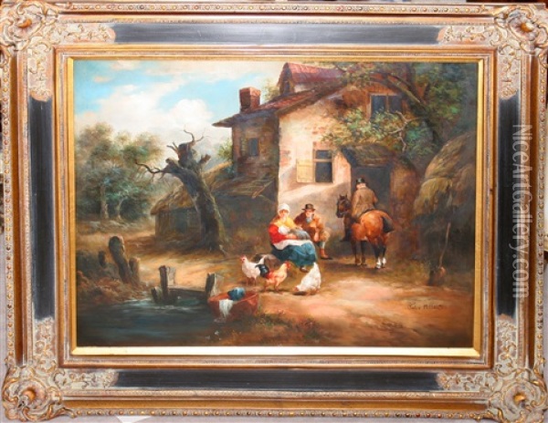 Country Cottage Oil Painting - John Guille Millais