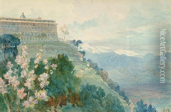 View Of A Spanish Monastery Oil Painting - Elizabeth Thompson