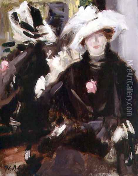 The Feathered Hat Oil Painting - Francis Campbell Boileau Cadell