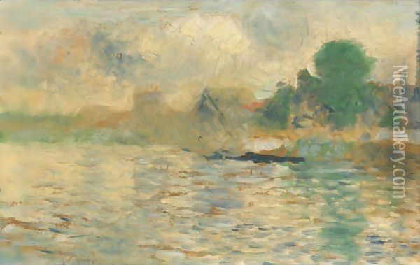 Berge De La Seine Oil Painting - Georges Seurat