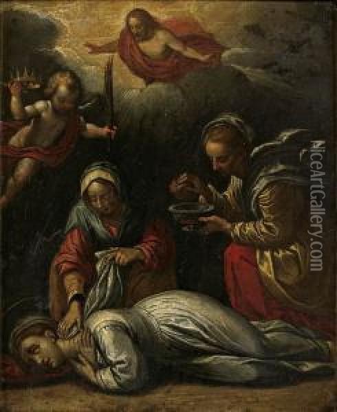 La Mort De Sainte Cecile Oil Painting - Francesco Vanni