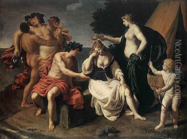 Bacchus and Ariadne Oil Painting - Alessandro Turchi (Orbetto)