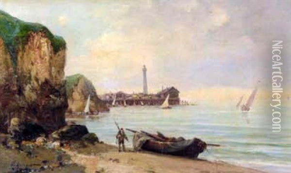 Retour De Peche En Normandie Oil Painting - Gustave Mascart